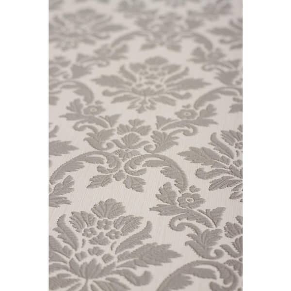 Graham & Brown Damask Grey Gray Wallpaper Sample