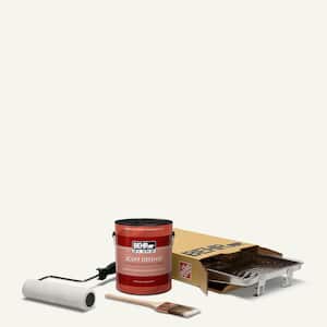 1 gal. #75 Polar Bear Ultra Extra Durable Flat Interior Paint and 5-Piece Wooster Set All-in-One Project Kit
