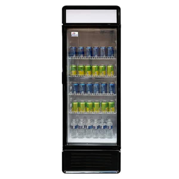 Cooler Depot 22 in. 9 cu. ft. Glass Door Merchandiser Refrigerator in Black