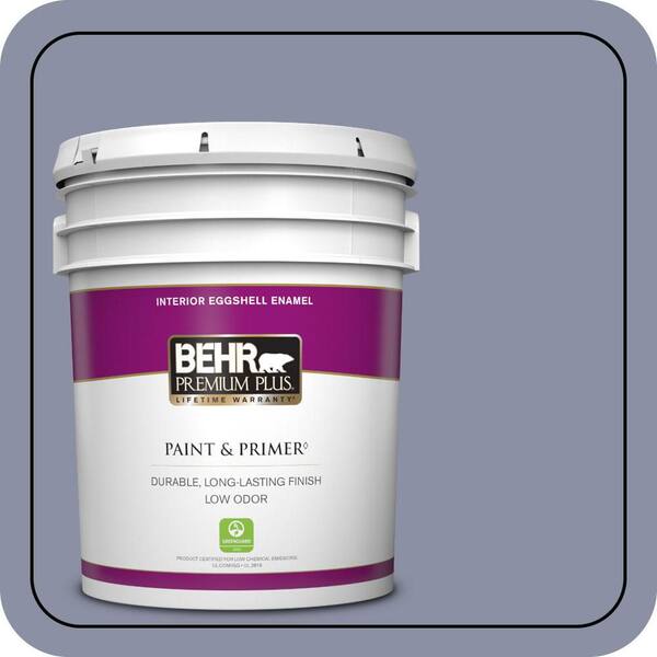 BEHR PREMIUM PLUS 5 gal. #620F-4 Violet Shadow Eggshell Enamel Low Odor Interior Paint & Primer