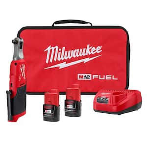 M12 FUEL 12V Lithium-Ion Brushless Cordless High Speed 3/8 in. Ratchet Kit w/(2) Batteries, Charger and Bag