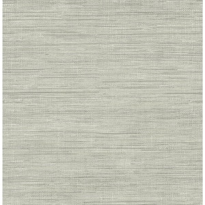 Island Grey Faux Grasscloth Paper Strippable Wallpaper (Covers 56.4 sq. ft.)