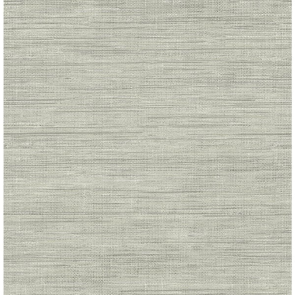 Brewster Island Grey Faux Grasscloth Paper Strippable Wallpaper (Covers 56.4 sq. ft.)