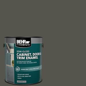 1 gal. #790D-7 Black Bean Semi-Gloss Enamel Interior/Exterior Cabinet, Door & Trim Paint