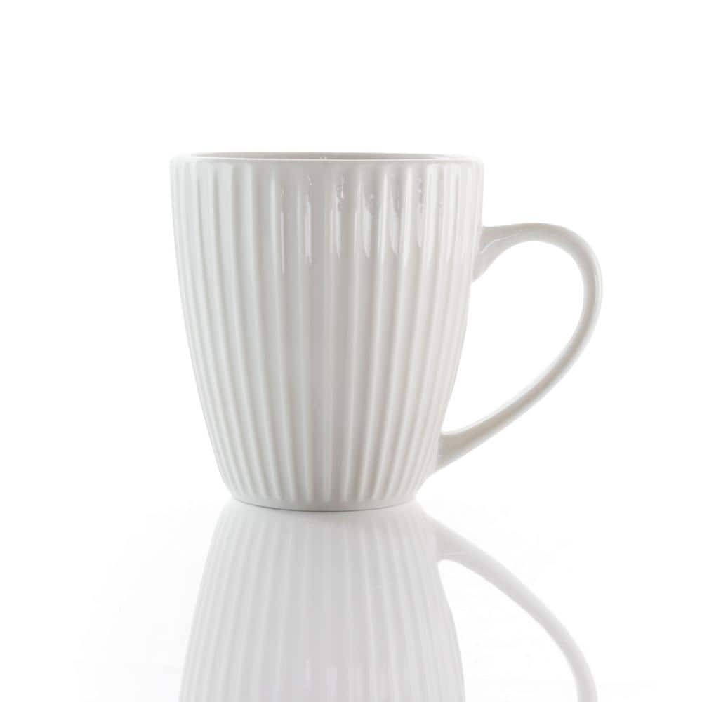White Porcelain 18-Piece Dinnerware Set with Serving Bowls