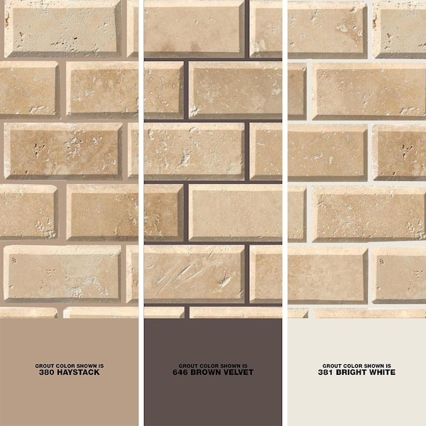 MSI Tuscany Ivory 12 in. x 12 in. x 10mm Honed Beveled Travertine Mesh-Mounted Mosaic Tile (10 sq. ft. / case)