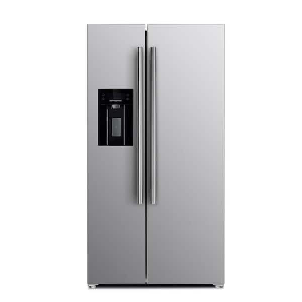 Forno 36 in. W x 29.86 in. D 20 cu. ft. Side by Side Refrigerator in Stainless Steel with Ice Maker