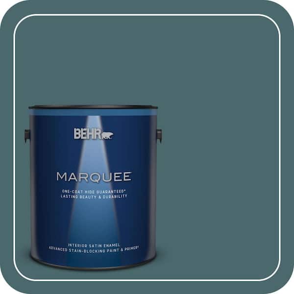 BEHR MARQUEE 1 gal. #500F-7 Mythic Forest Satin Enamel Interior Paint & Primer