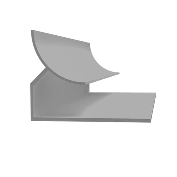 1-5/8 in. x 1-1/4 in. x 8 ft. Gray Inside Cove PVC Trim (2-Per Box)