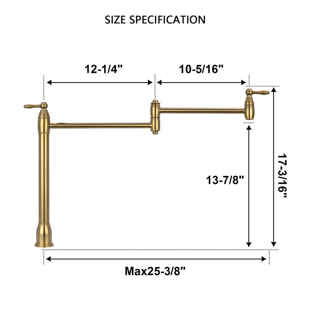 Brass Gold High Arc Gooseneck Kitchen Faucet