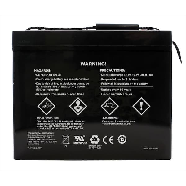 UPG 12-Volt 75 Ah I6 Terminal Sealed Lead Acid (SLA) AGM 