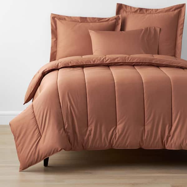 The Company Store Company Cotton Wrinkle-Free Caramel Queen Sateen Comforter