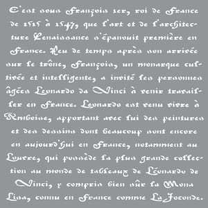 Americana Decor Old French Script Stencil