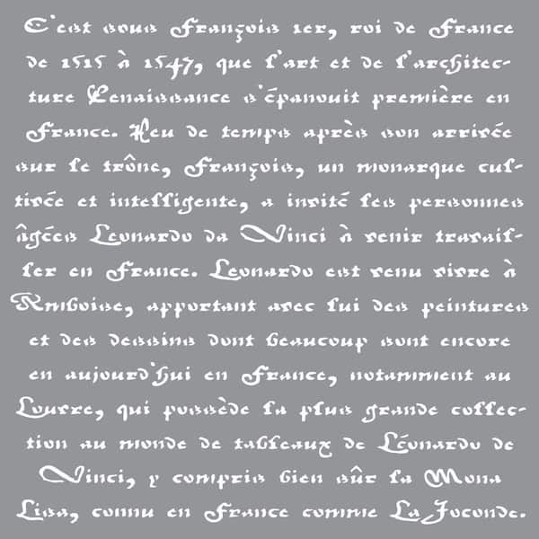 DecoArt Americana Decor Old French Script Stencil