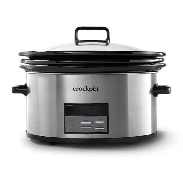 Crock-Pot 6 Qt. Choose-a-Crock Slow Cooker in Silver 985120568M
