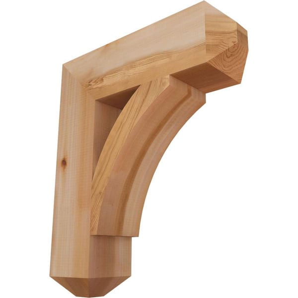 Ekena Millwork 5.5 in. x 26 in. x 22 in. Western Red Cedar Thorton Craftsman Smooth Bracket