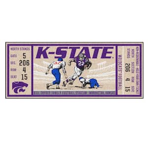 NCAA Kansas State University 30 in. x 72 in. Indoor Ticket Runner Rug