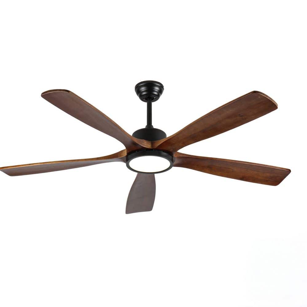 60 in. Black Downrod Mount Standard Ceiling Fan with Remote Control and Light, Quiet DC Motor for Living Room price history on PriceWatchPro