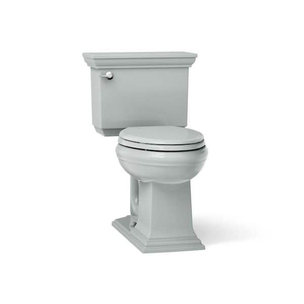 KOHLER Memoirs 12 in. Rough In 2-Piece 1.28 GPF Single Flush Elongated Toilet in Ice Grey Seat Not Included