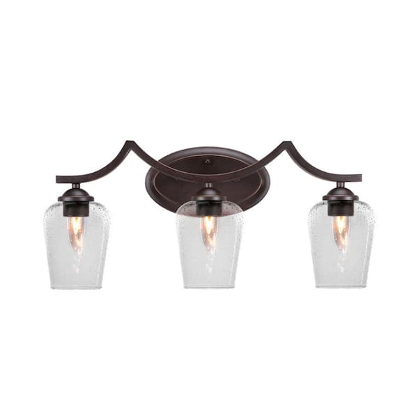 Unbranded Cleveland 22 in. 3-Light Dark Granite Vanity Light