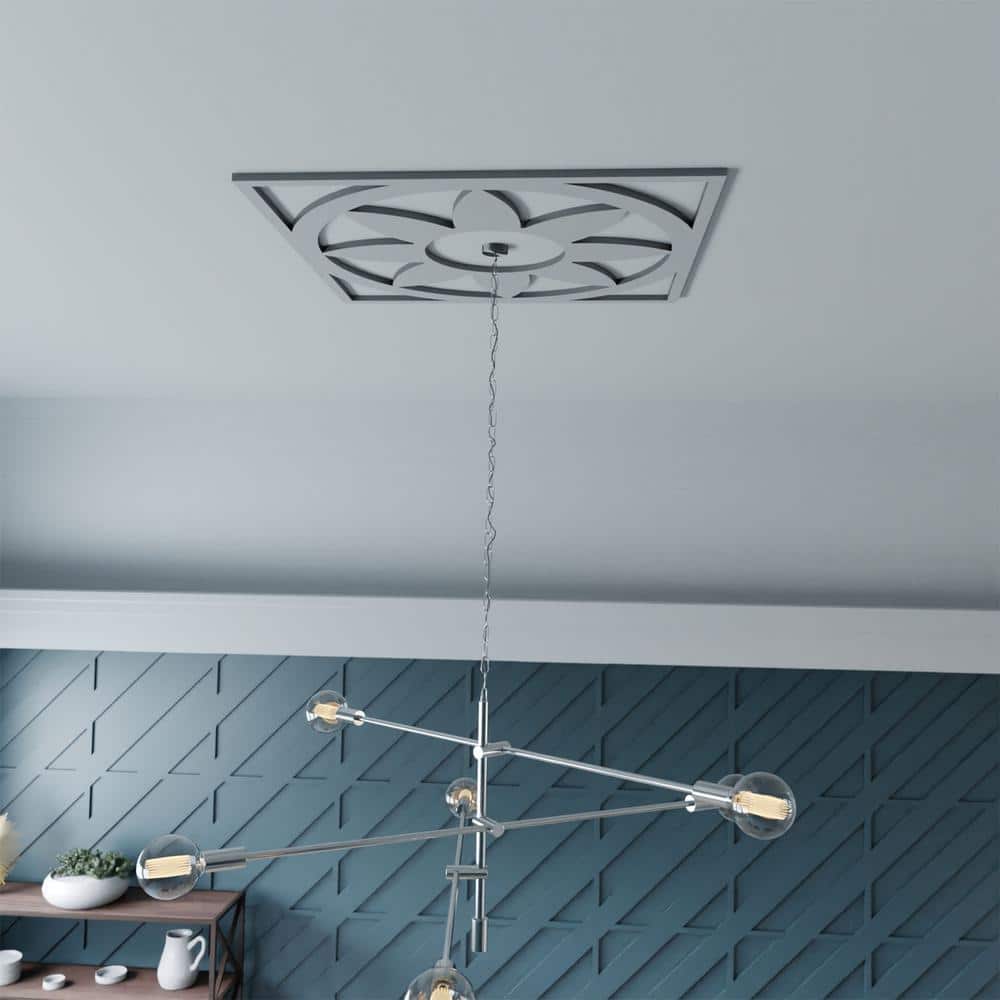 Nickel 16'' PVC Pierced Ceiling Medallion