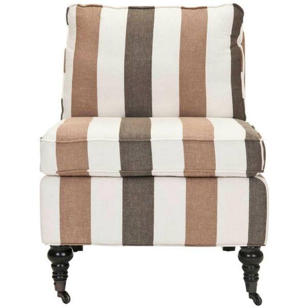SAFAVIEH Randy Multi Stripe Linen/Cotton Slipper Chair