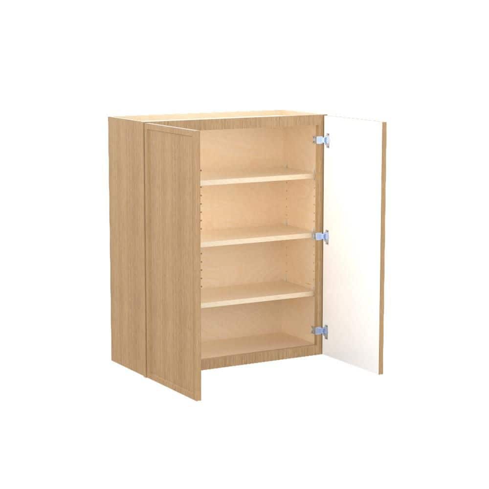 Franklin 30 in. W x 12 in. D x 36 in. H Assembled Plywood Wall Kitchen Cabinet in Vanguard Oak with Soft Close price history on PriceWatchPro