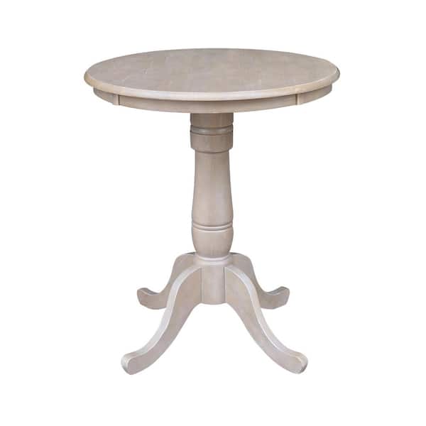 International Concepts Weathered Taupe Gray Solid Wood Counter Height Table