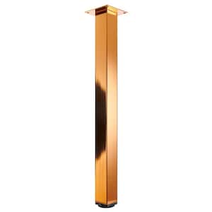 27.5 in. Copper Square Adjustable Metal Table Legs, Desk Legs, Furniture Legs (Set of 4)