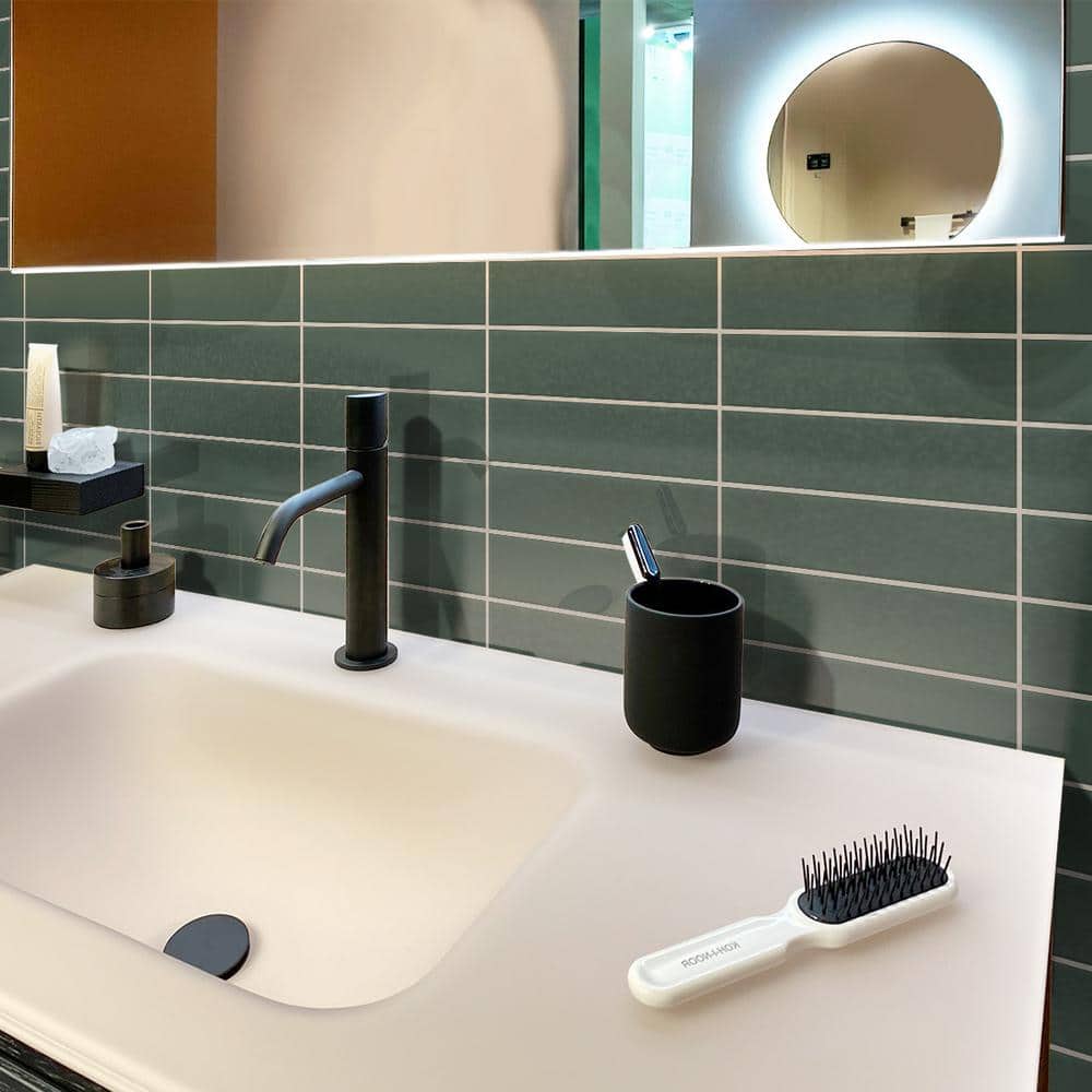 Matte Green Ceramic Subway Wall and Floor Tile