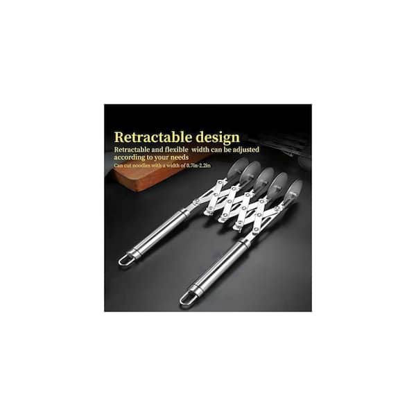 Professional 5-Wheel Pastry Cutter - Stainless Steel Multi-Use