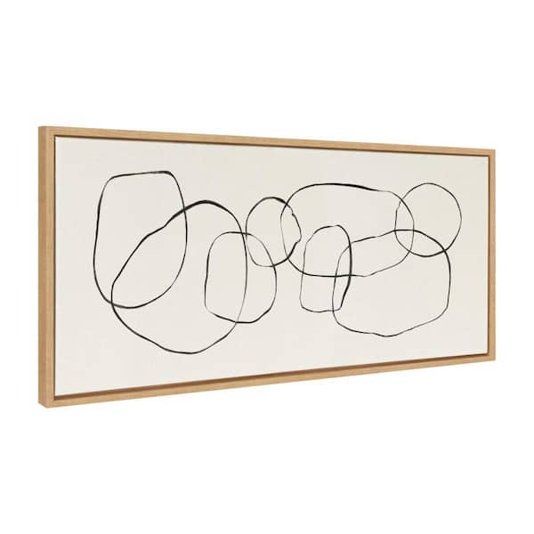 Kate and Laurel Sylvie "Dancing Circles" by Teju Reval of Snazzyhues Framed Art Print 18 in. x 40 in.