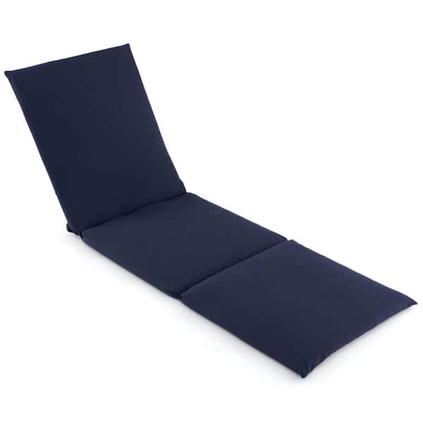 Costway 23 in. x 26.5 Deep Seating Outdoor Chaise Lounge Cushion Navy Blue