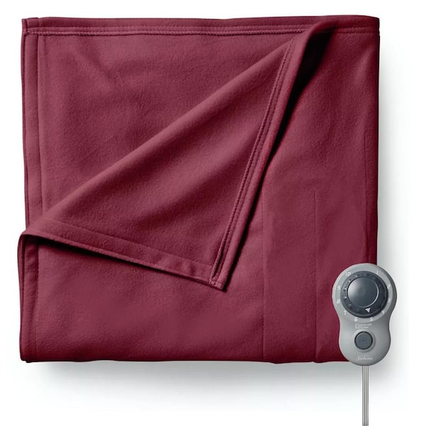Sunbeam Garnet Full Size Fleece Heated Electric Blanket