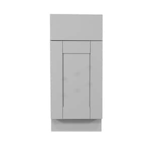 Anchester Assembled 15x34.5x24 in. Base Cabinet with 1 Door and 1 Drawer in Light Gray