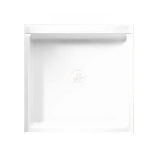 Swan 32 in. x 32 in. Solid Surface Single Threshold Shower Pan in White