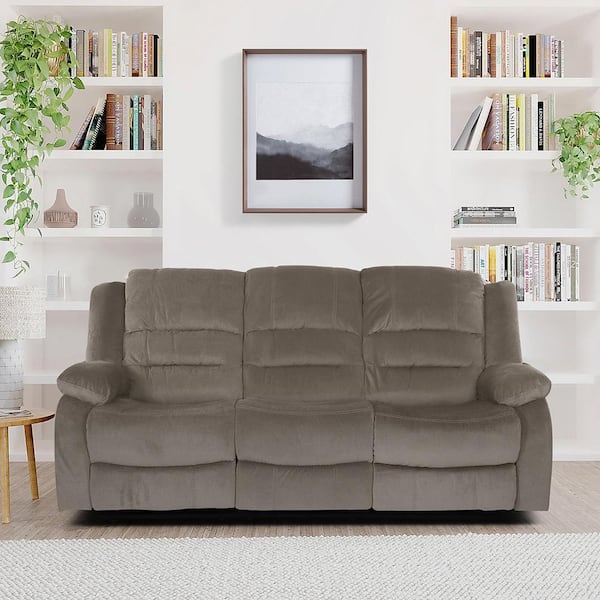 Microfiber discount reclining sofa