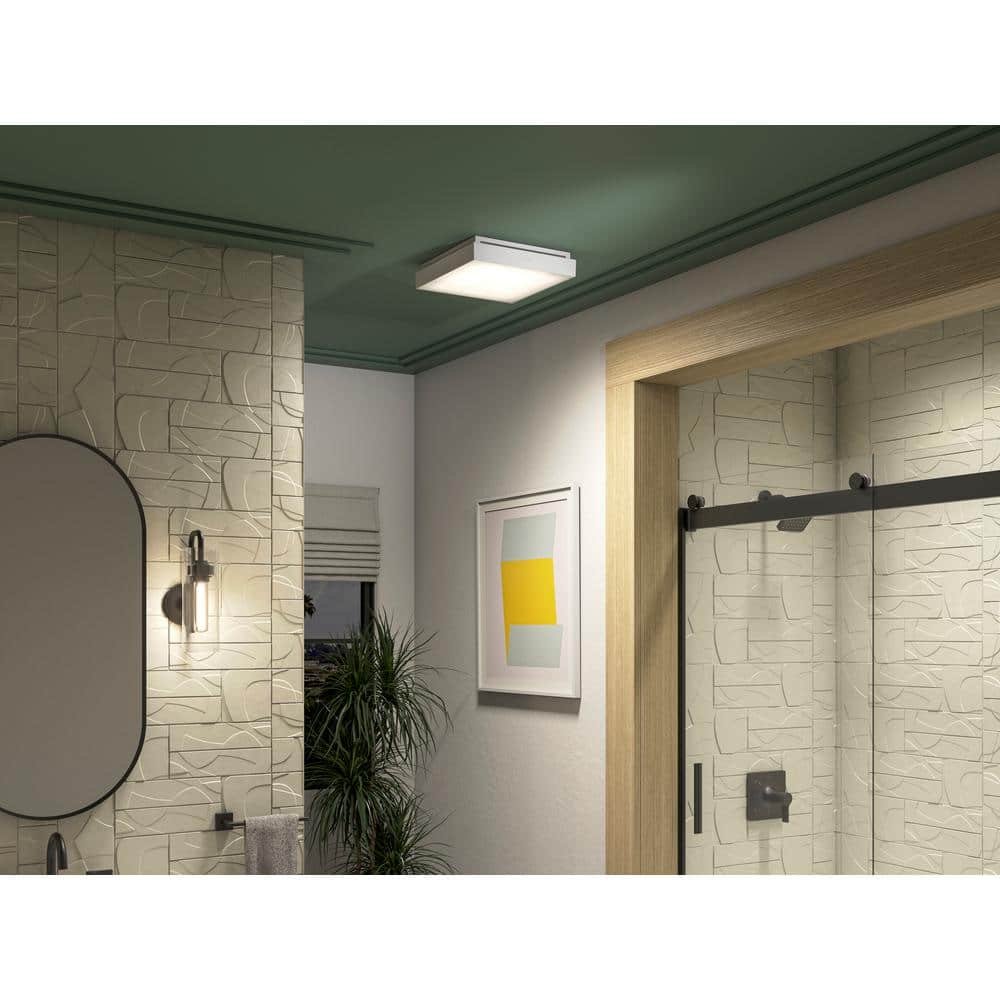 Kohler White Steel LED Ceiling Mount Exhaust Fan