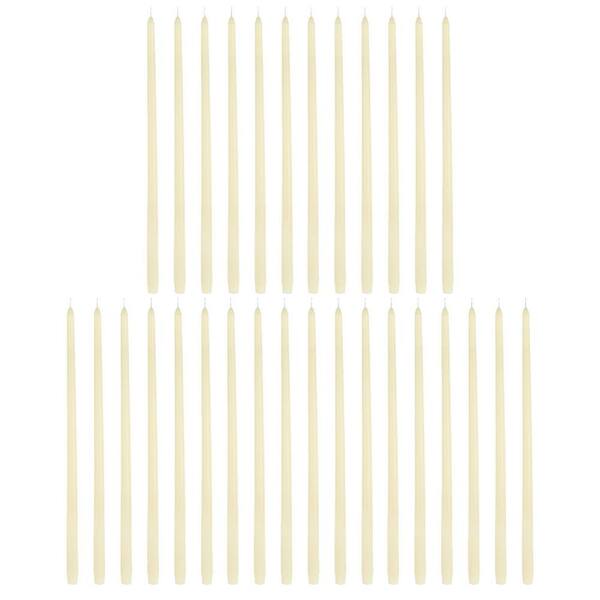 A & B Home 18 in. H Ivory Unscented Soy Wax Taper Candles - (Set of 30)