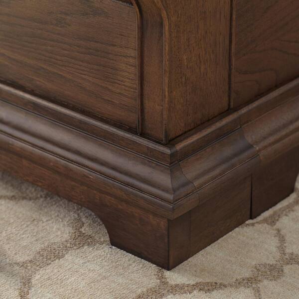 Home Decorators Collection Colton Medium Wood Tone Queen Bed 9969900950 The Home Depot