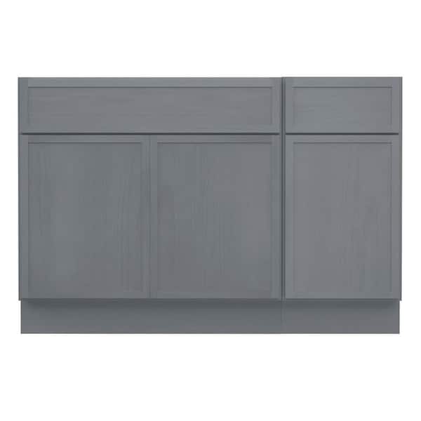 45 in. W x 21 in. D x 32.5 in. H Bath Vanity Cabinet without Top in Smoky Gray