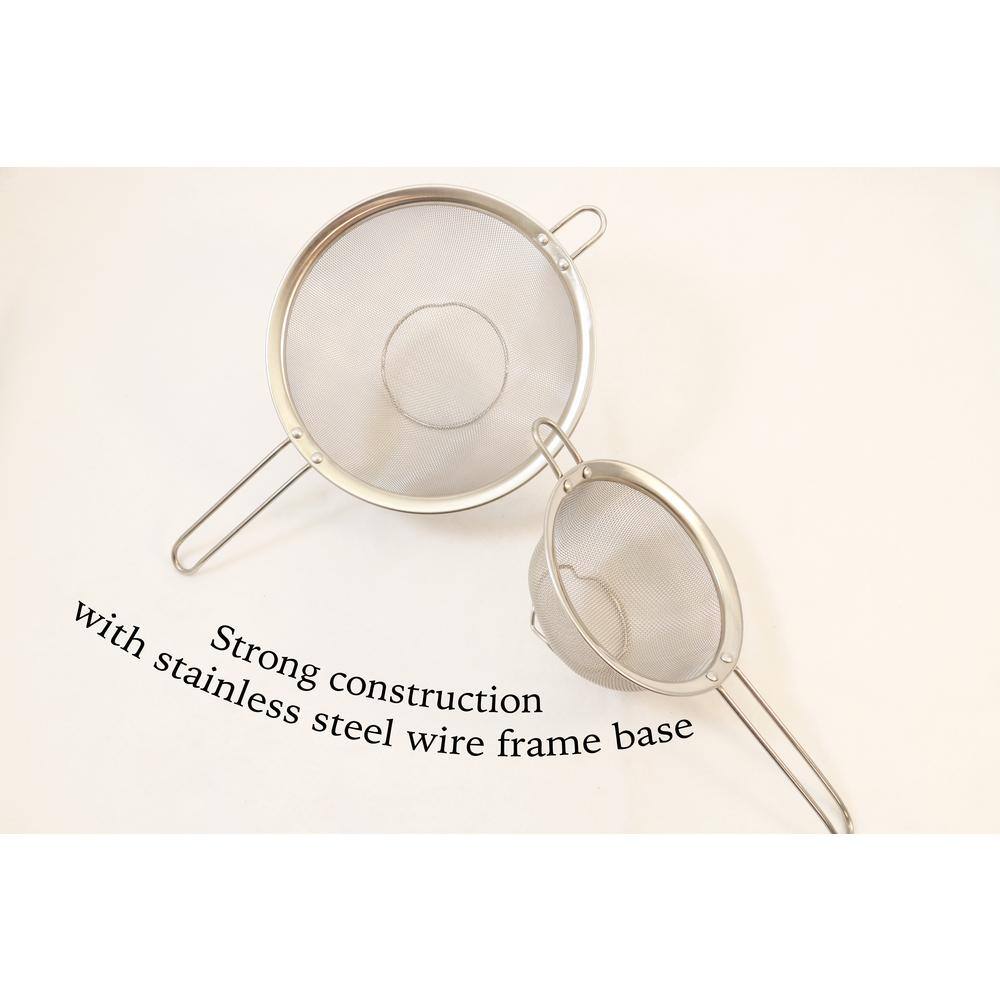 Stainless Steel 9-Inch Strainer with Hanging Hook