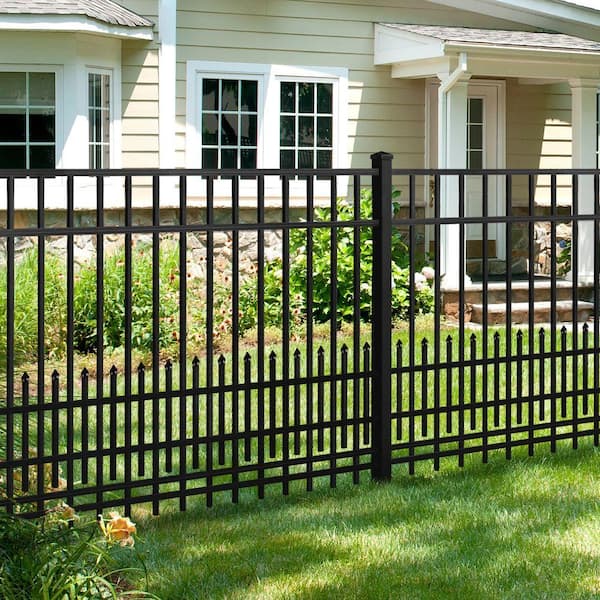 1 in. Black Aluminum Fence Puppy Guard Non-Drilled Add-On Bottom Strip