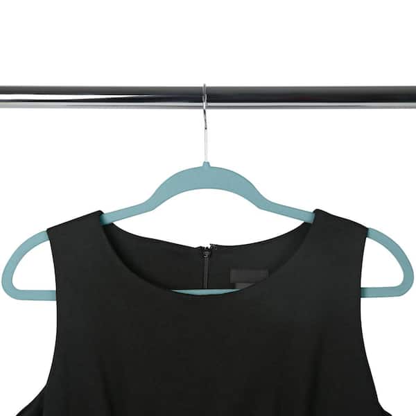 10-Pack Super Slim Velvet Huggable Hangers in Black