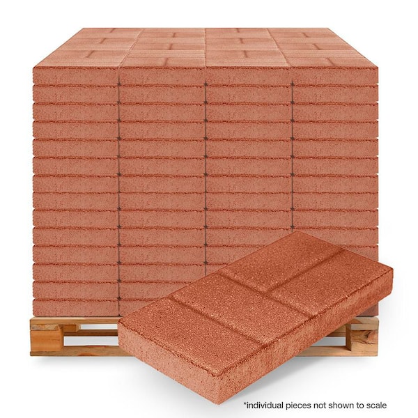 16 in. x 8 in. x 1.75 in. River Red Concrete Step Stone (168-Pieces/150 sq. ft. /Pallet)
