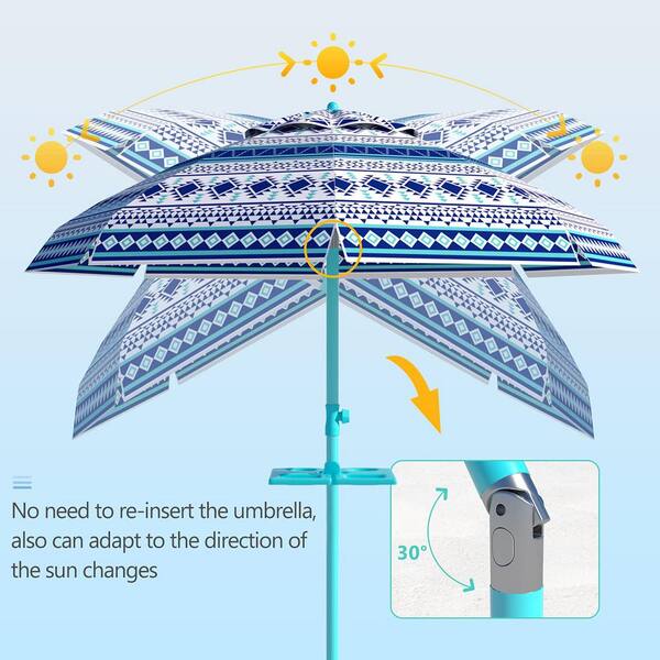 Slumbertrek Pack Umbrella, Adjustable Tilting UPF 50+ Sun Shade