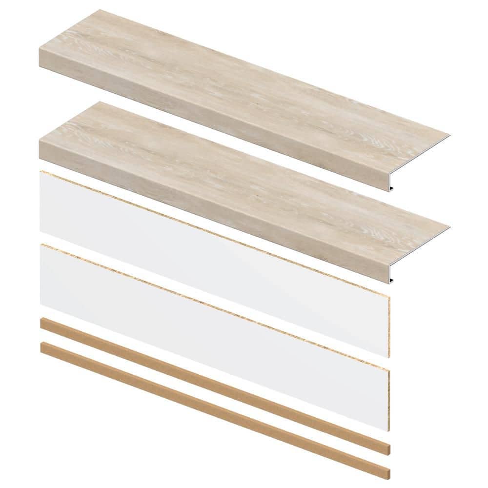 Monaco Oak 6.5 mm x 46 in. x 12 in. Exact Match Large Square Nose Stair Tread + Riser Combo Kit (2-Pack) price history on PriceWatchPro
