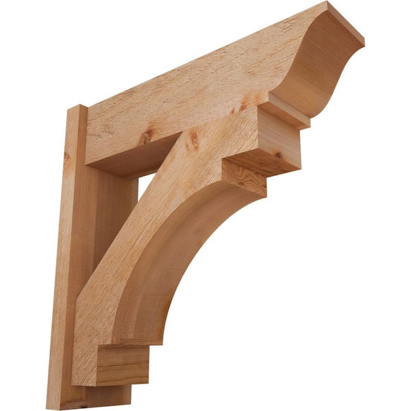 8 in. x 28 in. x 28 in. Merced Traditional Rough Sawn Western Red Cedar Outlooker