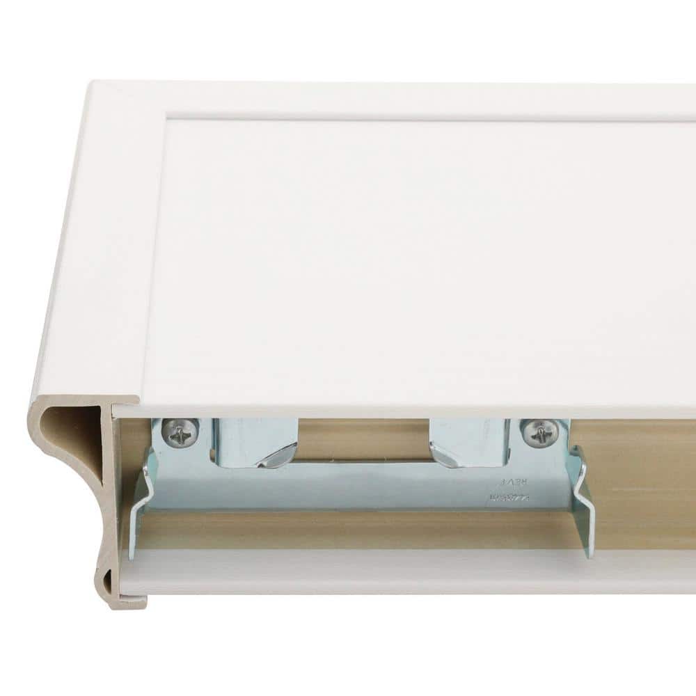18" White Wooden Floating Wall Shelf