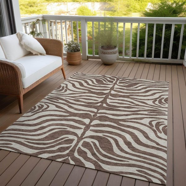 ギャルソンRUG Addison Rugs Chantille Machine Washable Indoor/Outdoor Abstract